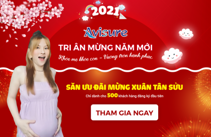 Nhãn hàng vitamin cho bà bầu Avisure mama tri ân khách hàng, mừng xuân mới