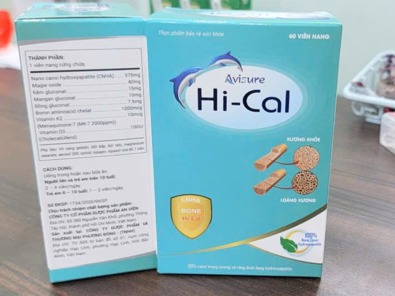 Thực phẩm bảo vệ sức khỏe Avisure Hi-Cal