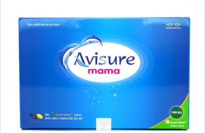Vitamin tổng hợp cho bà bầu Avisure mama - ứng dụng công nghệ hàng đầu thế giới Quatrefolic để bảo vệ sức khỏe bà mẹ và thai nhi.