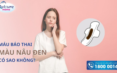 Máu báo thai màu nâu đen có sao không?