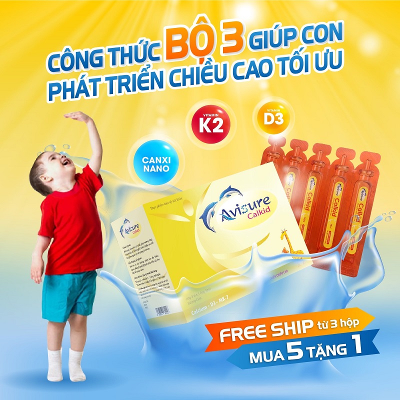 Avisure Calkid bổ sung canxi cho trẻ