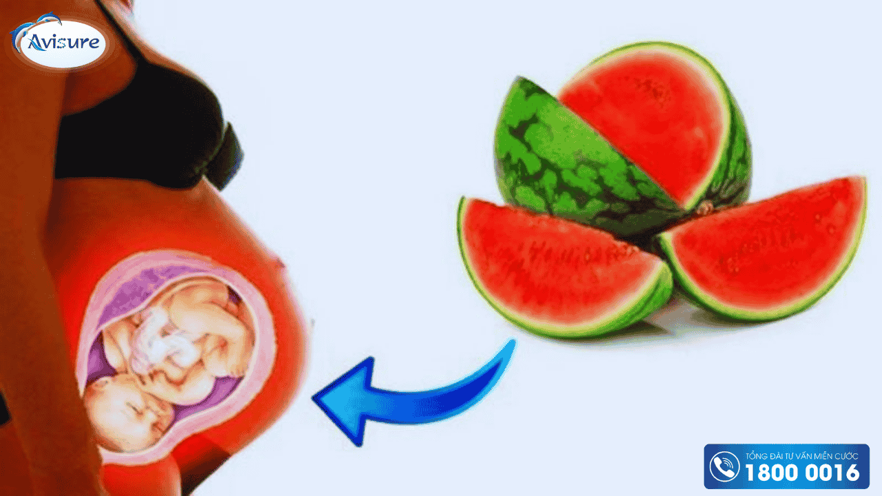 Bà bầu không nên ăn dưa hấu vào buổi tối