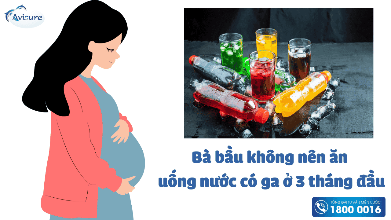 Đồ uống có ga nhóm thức uống mẹ bầu tuần đầu nên hạn chế