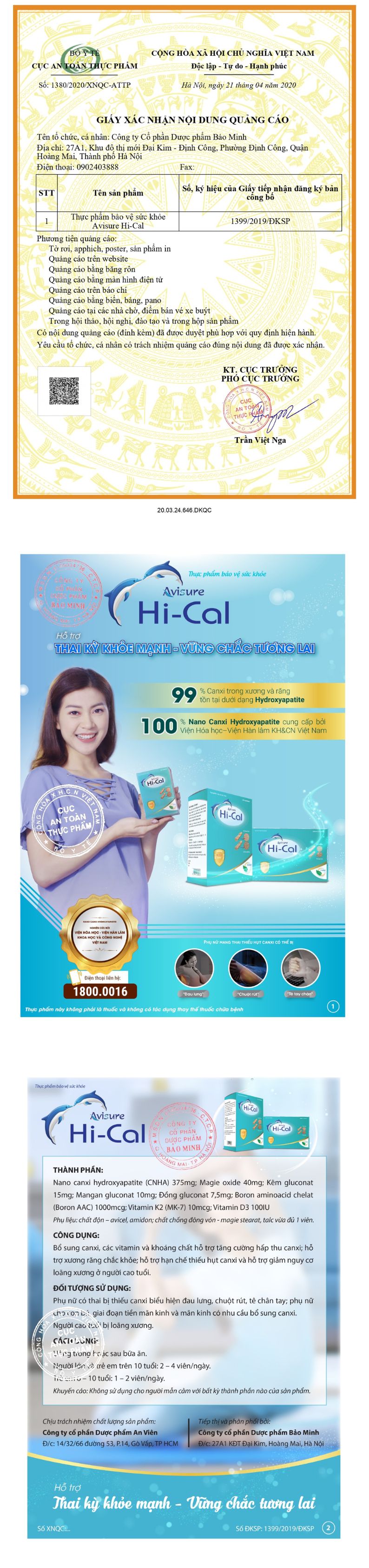 avisure hical giấy phép quảng cáo