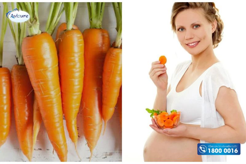 bà bầu ăn cà rốt để con trắng