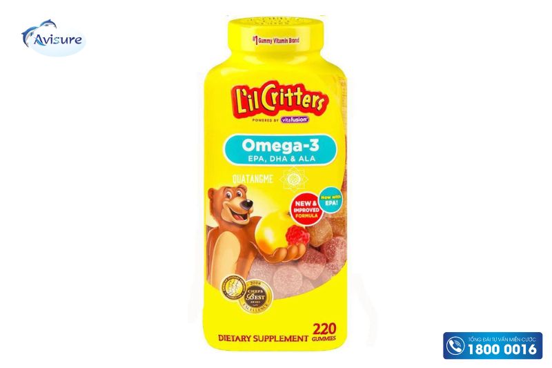 dha cho bé của mỹ L-il Critters Gummy Omega 3