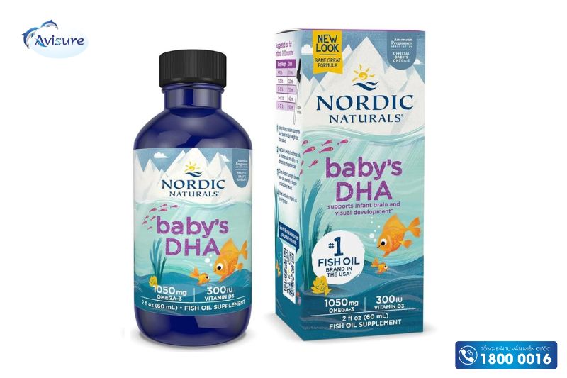 dha cho bé của mỹ nordic naturals baby dha