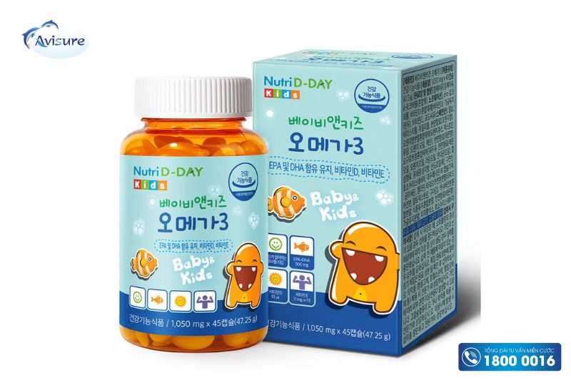 dha hàn quốc cho bé nutri d day omega 3