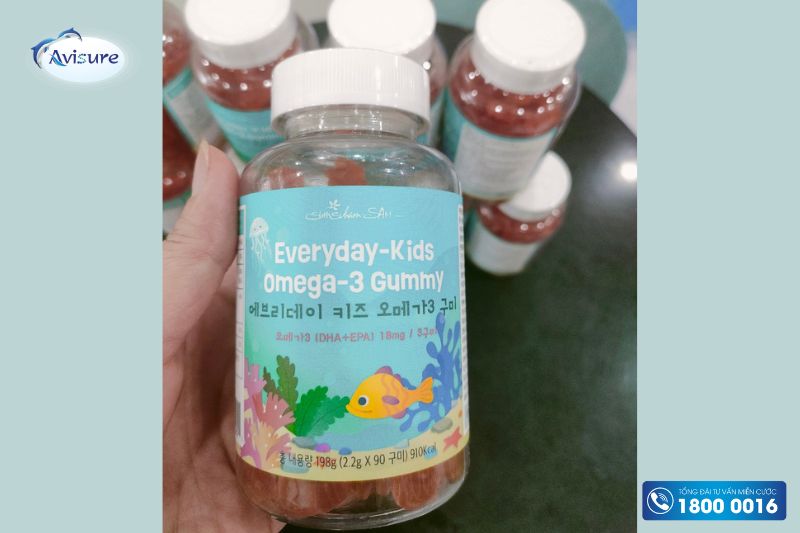 dha hàn quốc cho bé omega gummy canxi vitamin D