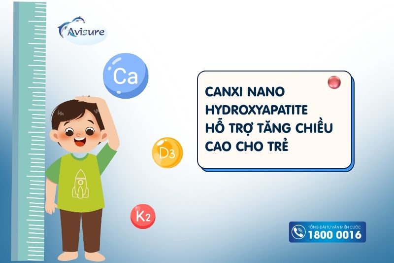 nano canxi hydroxyapatite hỗ trợ tăng chiều cao