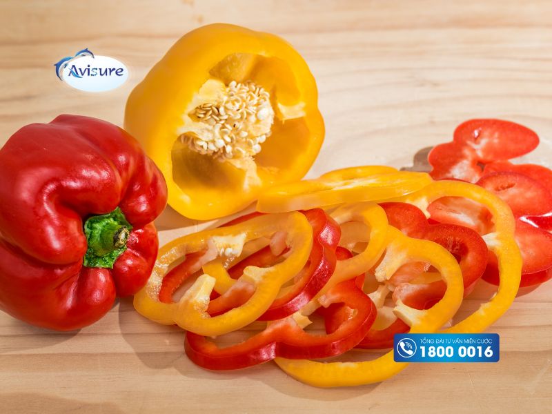 Ớt chuông một trong những loại quả tốt cho bà bầu 3 tháng đầu