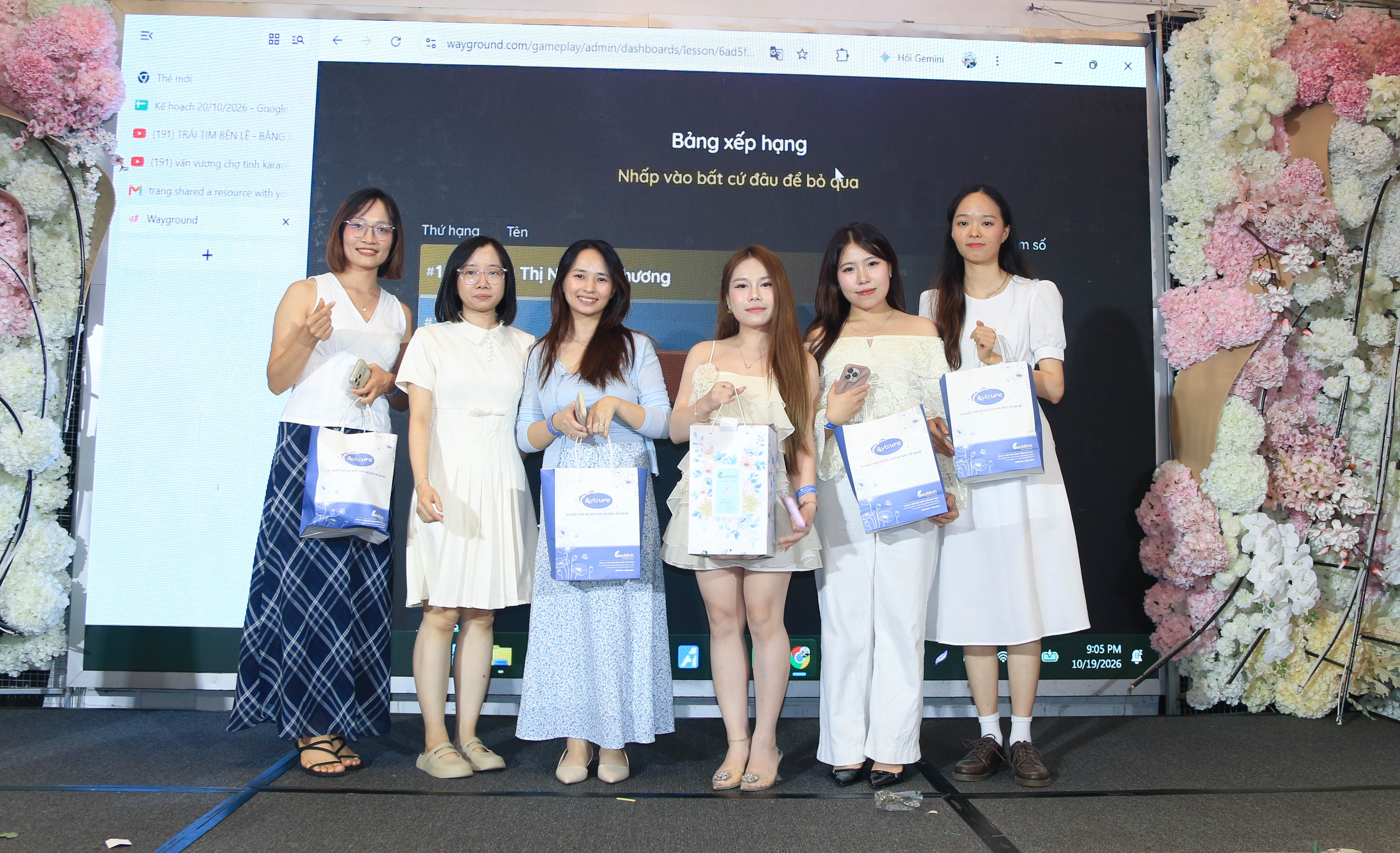 Những phần quà trao tặng trong mini game