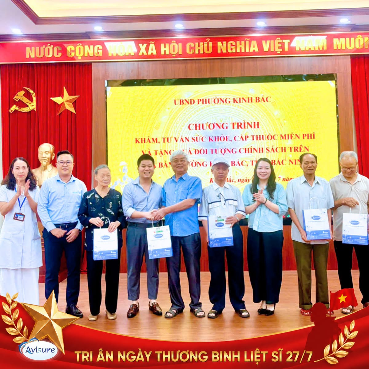 Hành trình tri ân 27/7 của nhãn hàng Avisure và nhà thuốc Hà Bắc tại Bắc Ninh