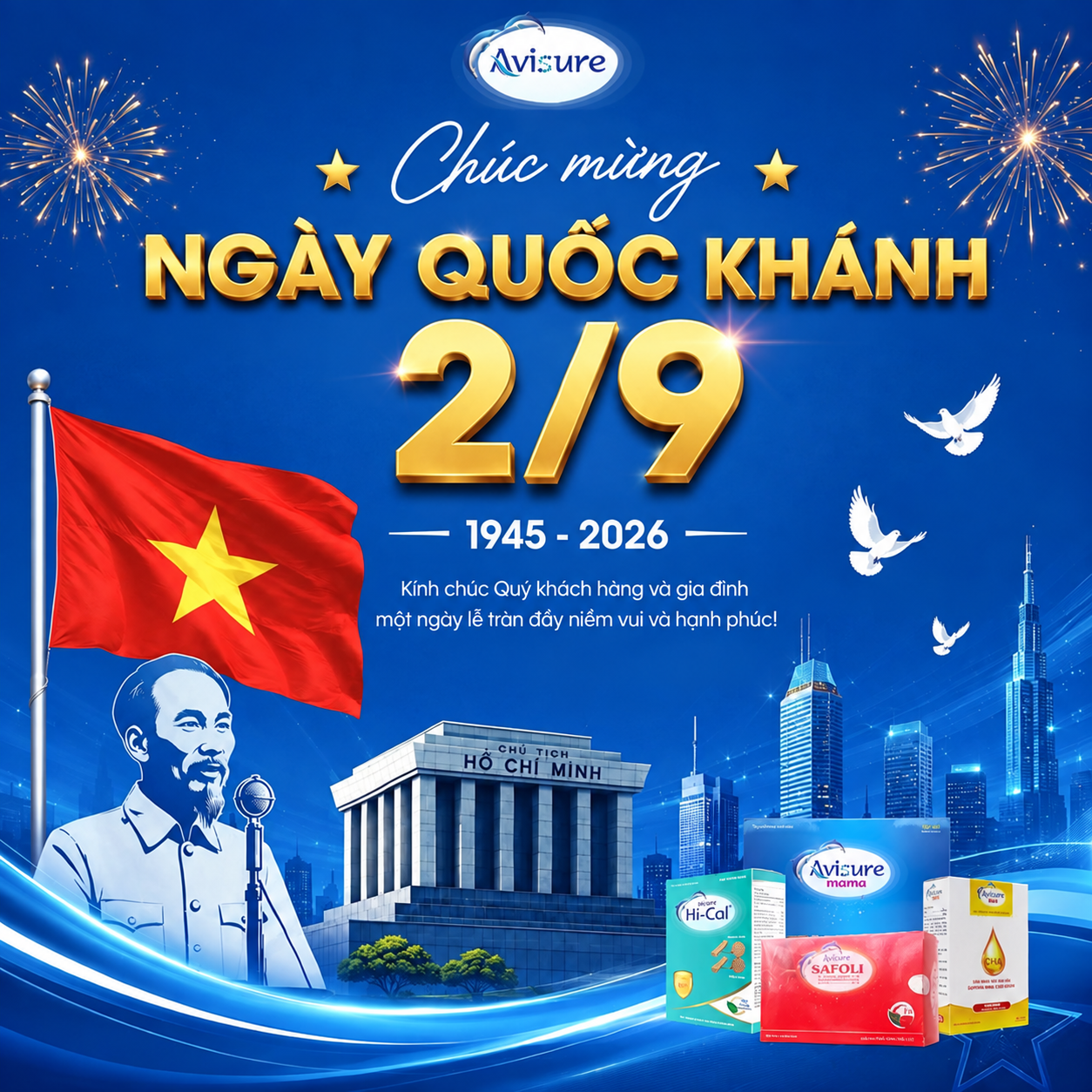 Chúc mừng Quốc khánh nước Cộng hòa Xã hội Chủ nghĩa Việt Nam (02/09/1945 – 02/09/2026)