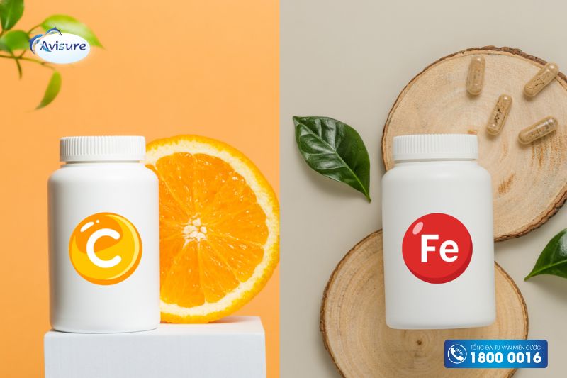 uống sắt đúng cách cùng vitamin C