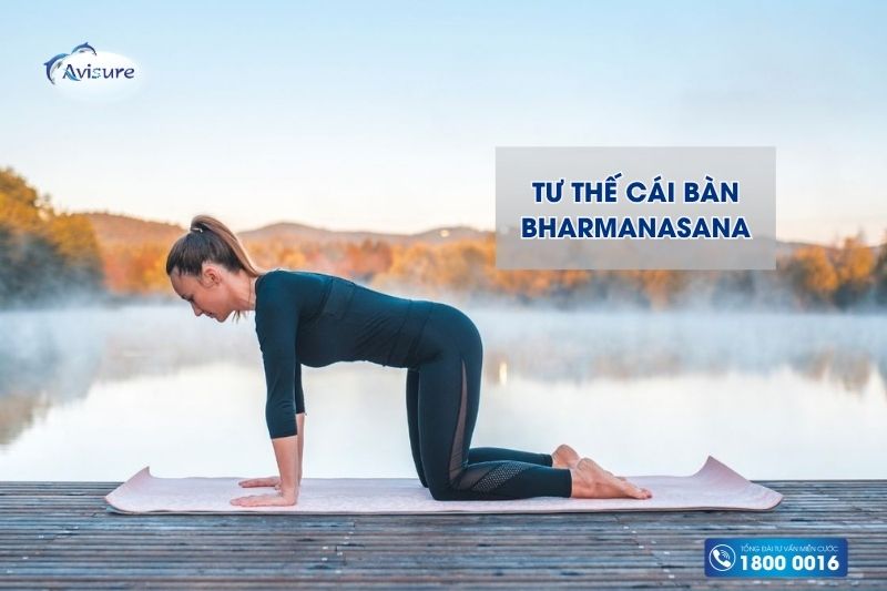 yoga cho bà bầu tư thế cái bàn Bharmanasana