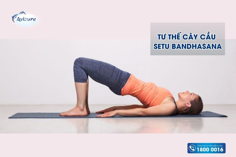 yoga cho bà bầu tư thế cây cầu Setu Bandhasana