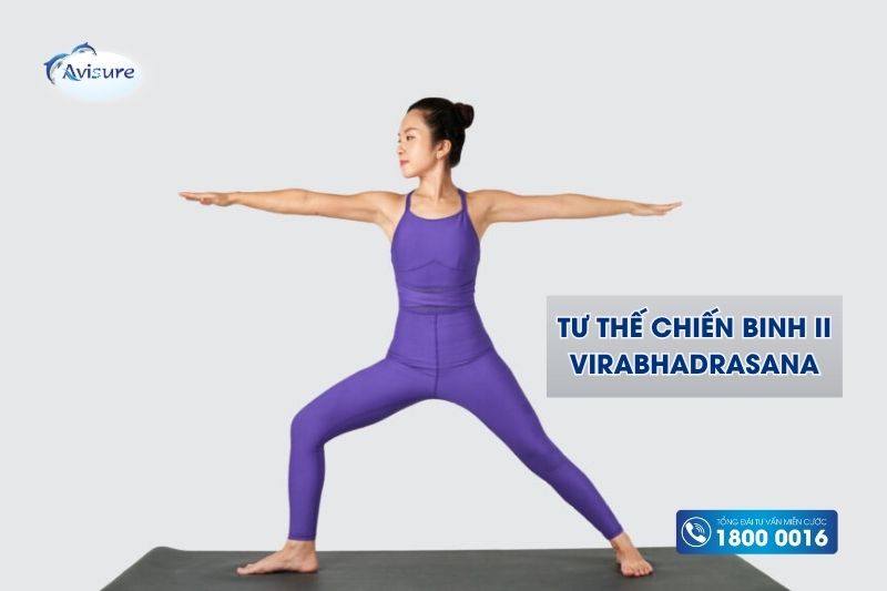 yoga cho bà bầu tư thế chiến binh II Virabhadrasana