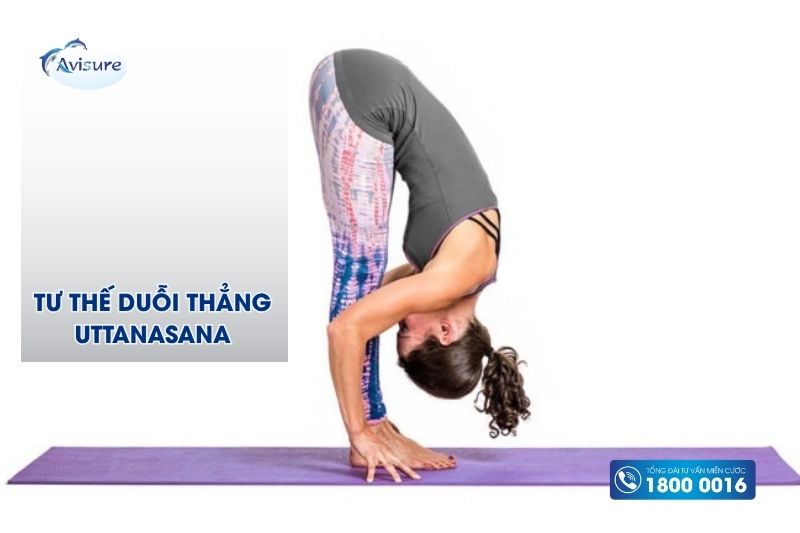 yoga cho bà bầu tư thế duỗi thẳng Uttanasana